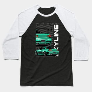 R34 Skyline GTR JDM Car Baseball T-Shirt